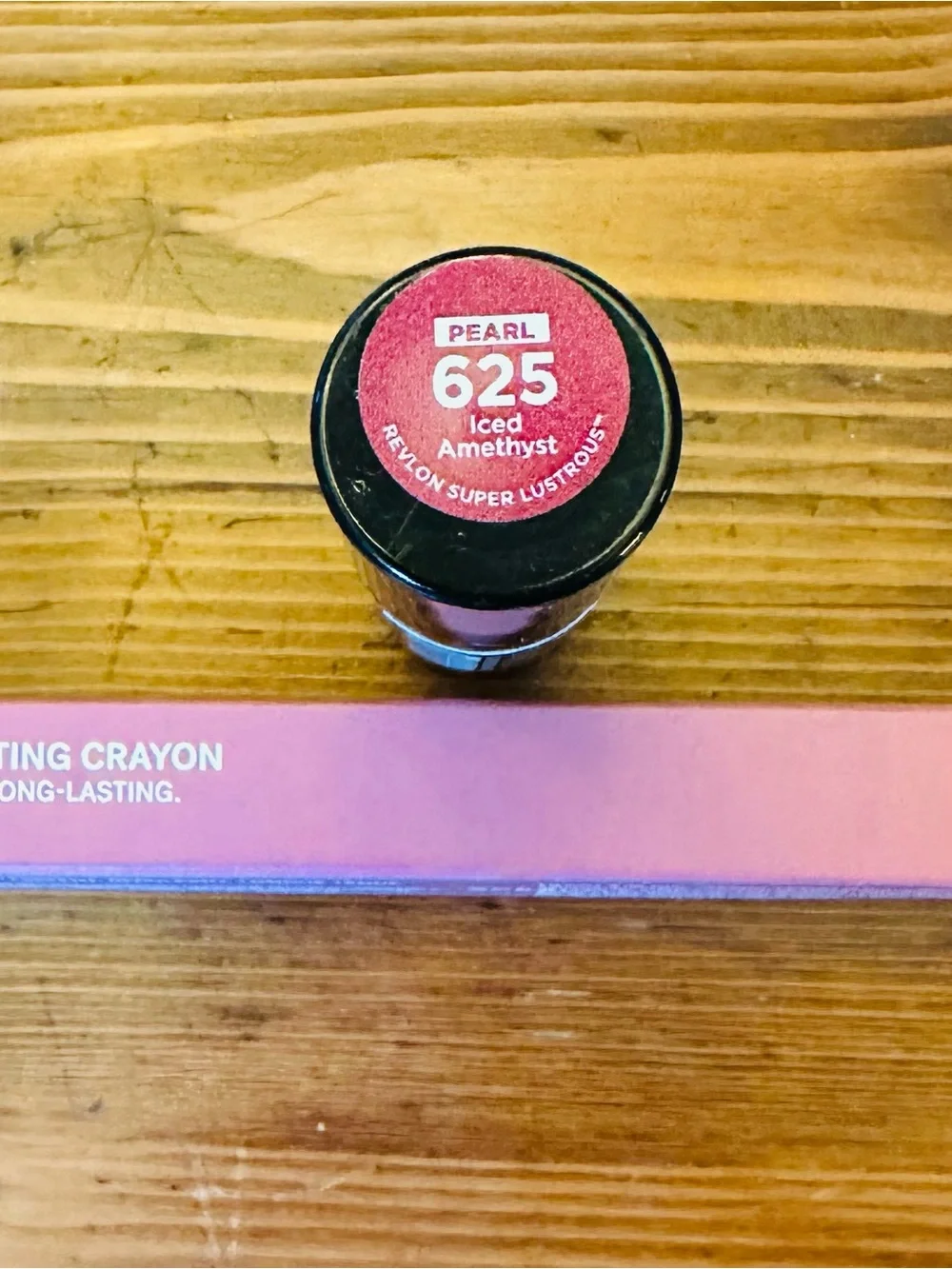 Ilia Lip Hydrating Crayon (Gala)With A Revlon Lipstick 625 Iced Amethyst (Pearl)
